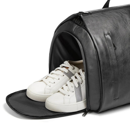 Leather Duffel Bag Black