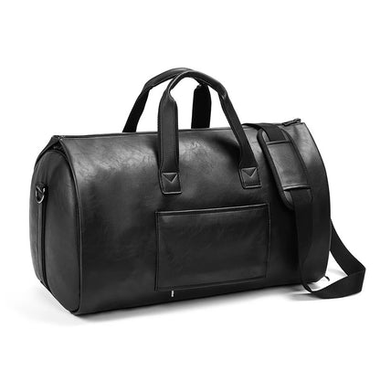 Leather Duffel Bag Black